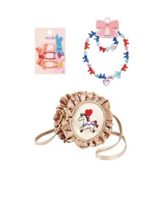  Unicorn Bag and Accessories Gift Box (Necklace, Bracelet, Hair Clips) - 6 pieces