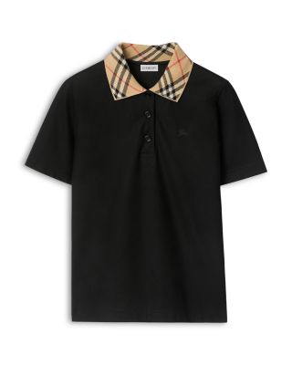 Imogen Check Collar Cotton Polo Shirt