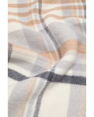Wool Blend Check Logo Scarf