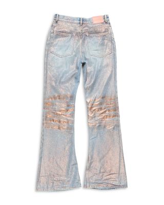 Glitter Flare Jeans in Rose/Blue