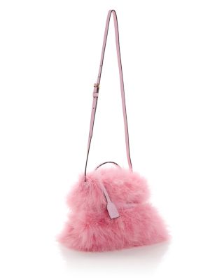 Tie Me Small Feather Top Handle Bag