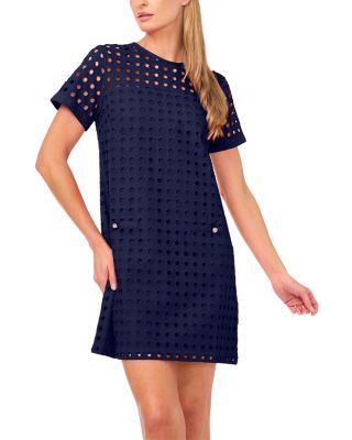 Circle Eyelet Shift Dress