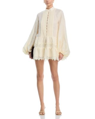 Antonia Lace Trim Mini Dress