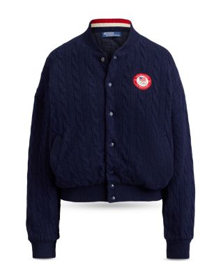 Team USA Wool Cashmere Baseball Jacket