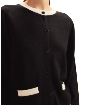  Wool Cashmere 2 Tones Cardigan