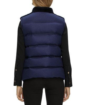 Reversible Select Shearling Lamb Vest with Loro Piana Wool and Cashmere Quilted Down Back