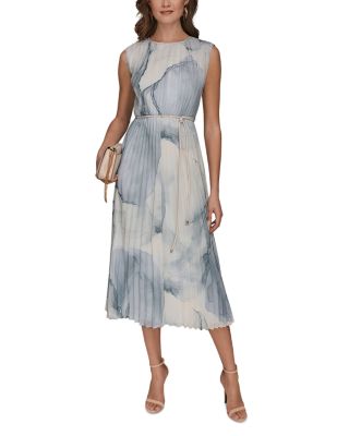Sleeveless Pleated Midi Dress