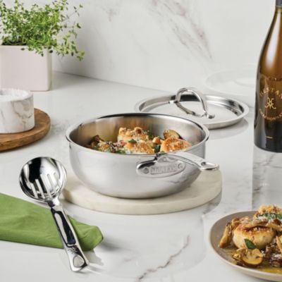 ProBond Luxe 2-Quart Polished Professional Clad Stainless Steel Saucier