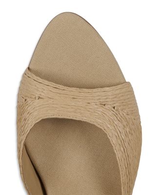 Women's Raffia Mid Heel Mules