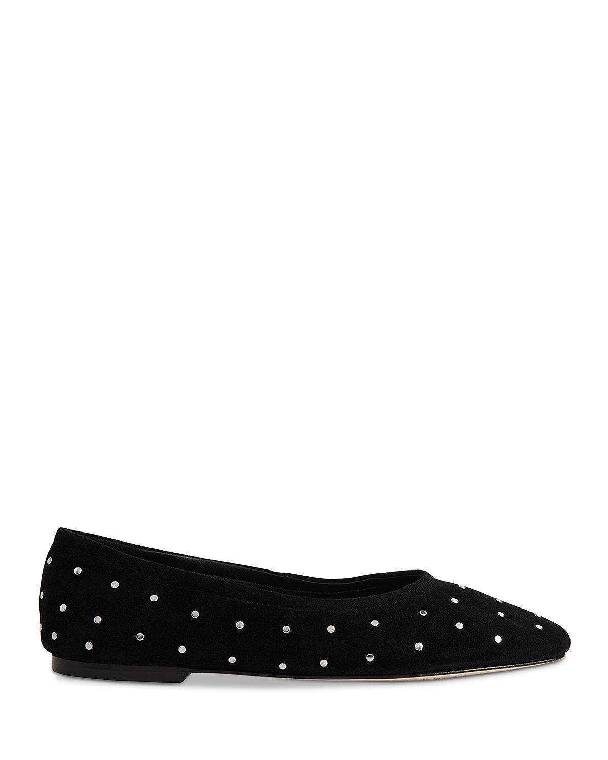 Whistles Women's Karina Suede Stud Ballet Flats