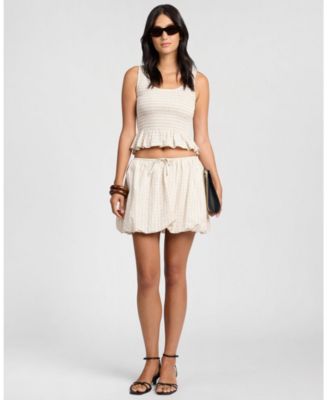  Air Linen Smocked Tank