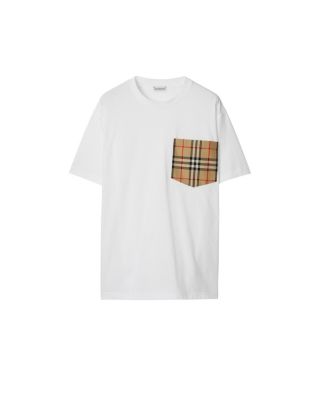  Check Pocket Cotton T-shirt