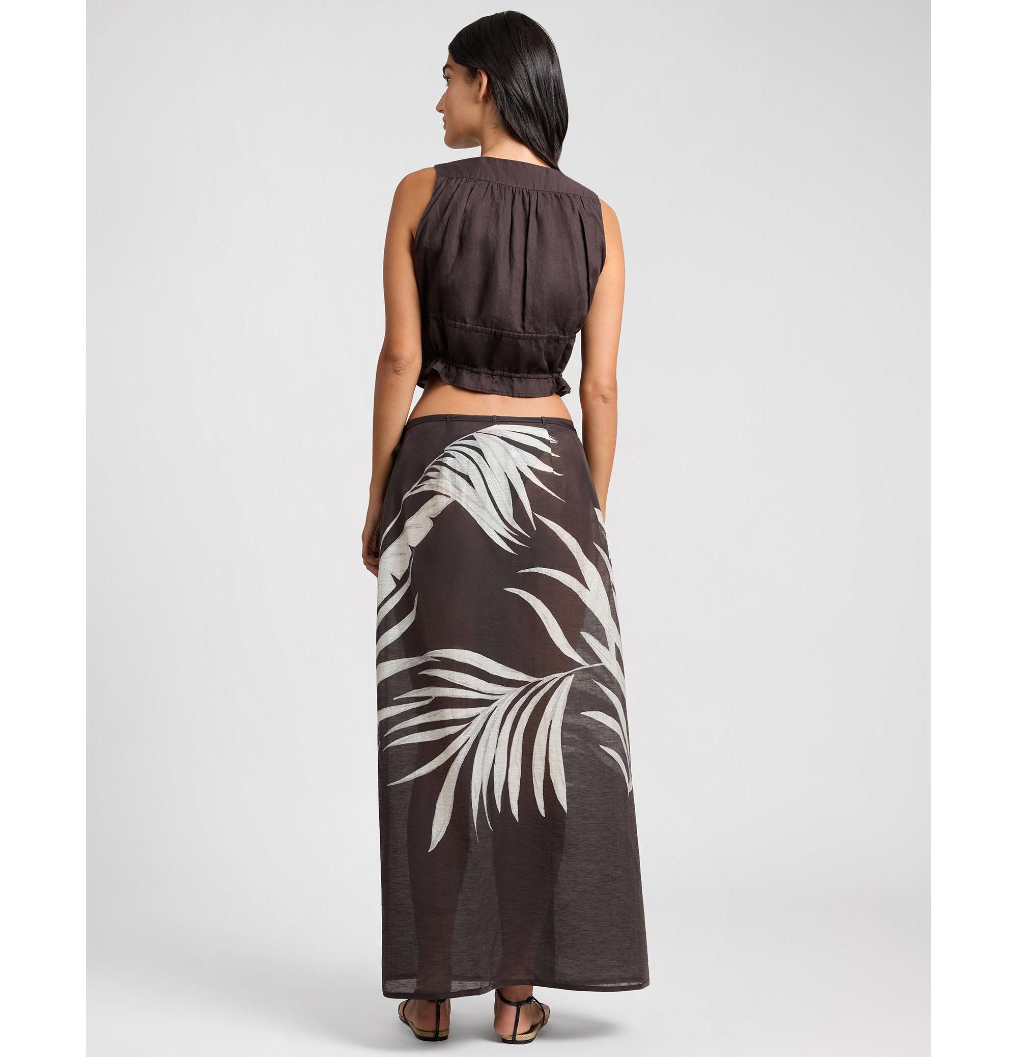 Air Linen Tie Front Top — Image 5
