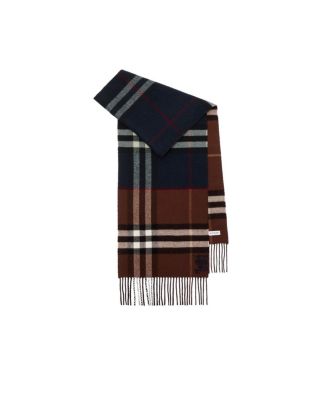  Contrast Check Cashmere Scarf