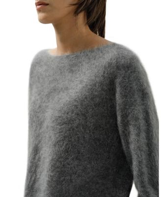  Boat-Neck Brushed Cashmere Sweater