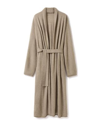  Calf-Length Cashmere Cardigan