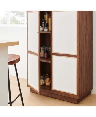 Capri 70" Tall Wood Grain Storage Cabinet