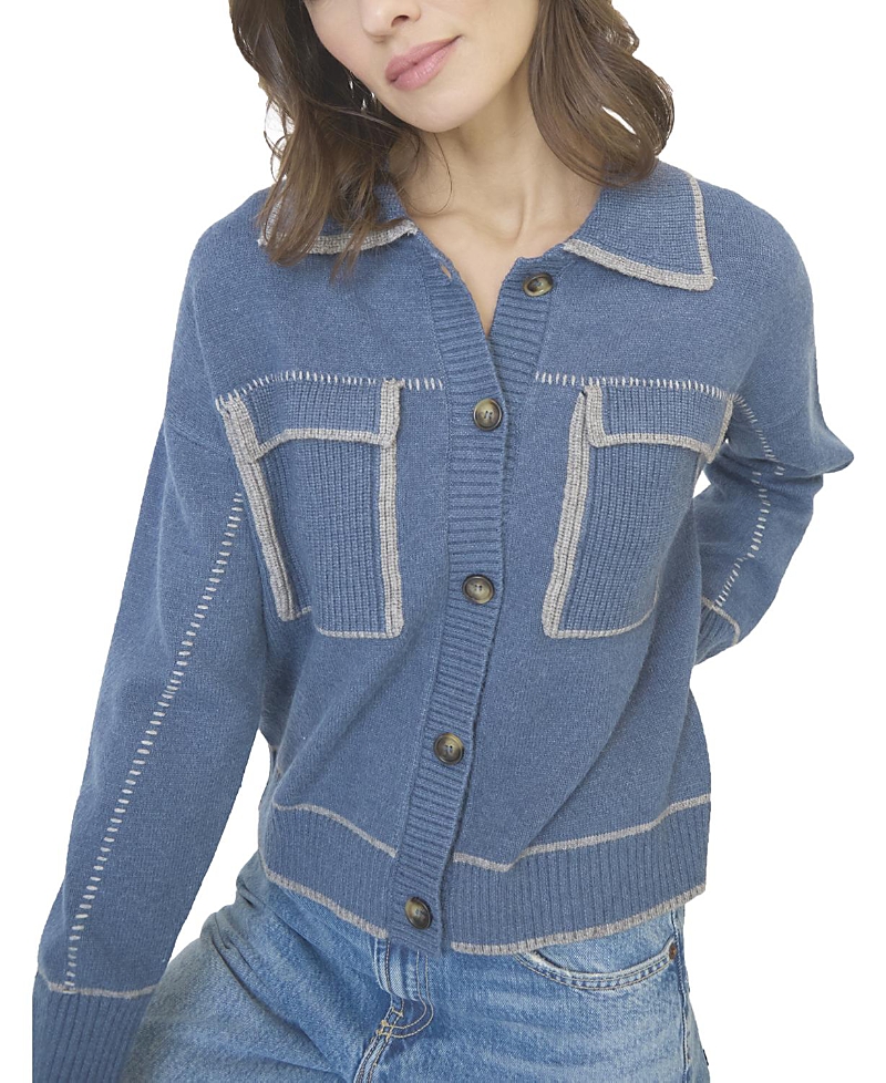 Central Park West Women's Myra Whipstitch Barn Sweater