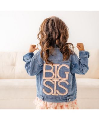  Sis Pearl Imitation Patch Denim Jacket - Big Kid