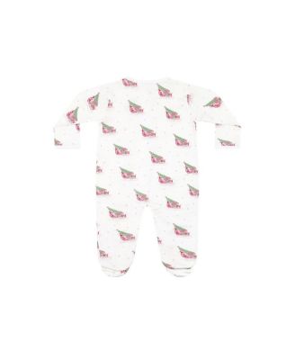 Unisex Christmas Merry Sleighs Zipper Footie - Baby