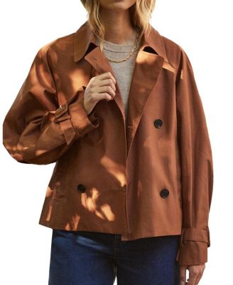 Long Sleeve Short Trench Jacket