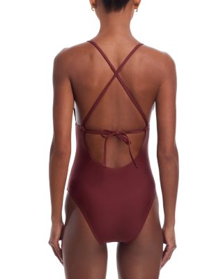 Daisy Tie Back One Piece Swimsuit