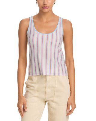 Cashmere Fine Stripe Tank