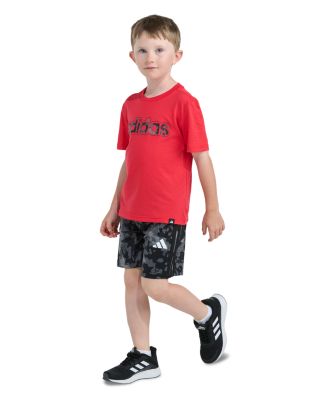 Boys' Two Piece Short Sleeve Tee & Printed Camo Shorts Set - Little Kid