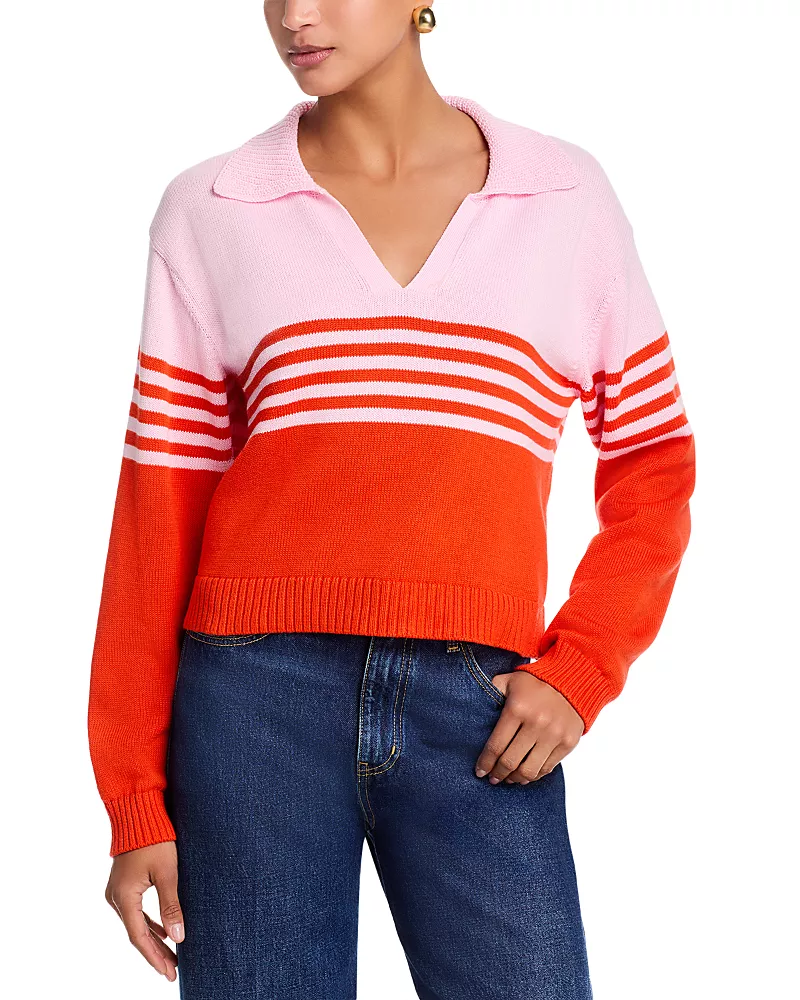 Simkhai Jules K Striped Color Blocked Sweater