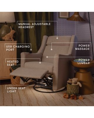Kiwi Deluxe Power Recliner & Swivel Glider with Heat & Massage