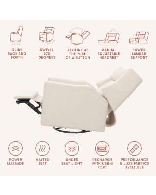 Kiwi Deluxe Power Recliner & Swivel Glider with Heat & Massage