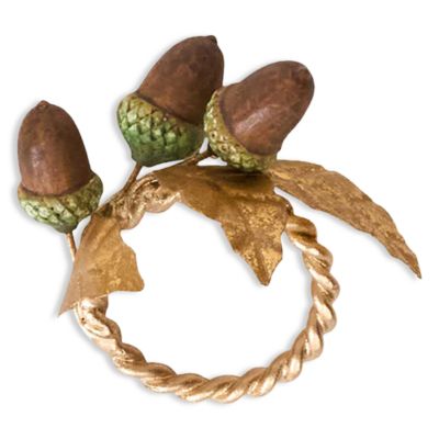 Forest Walk Acorn Napkin Rings, Set of 4