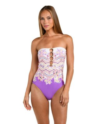  Lilac Cascade Bandeau One Piece
