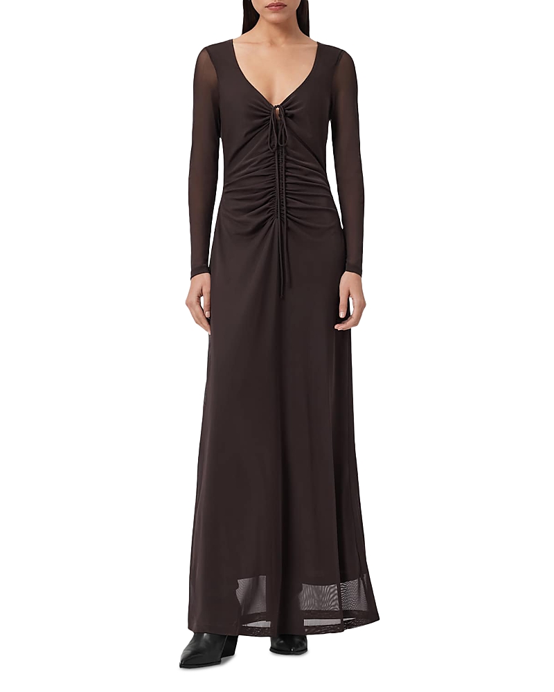 Allsaints Gabby Long Sleeve Mesh Dress