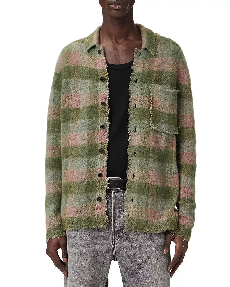 Allsaints Adler Plaid Cardigan