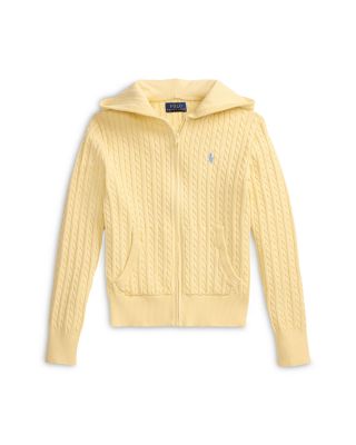Girls' Mini Cable Cotton Full Zip Hoodie - Big Kid