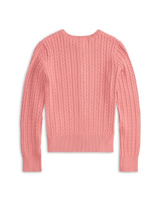 Girls' Mini-Cable Cotton Cardigan - Big Kid