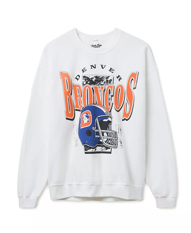 Junk Food Clothing Unisex Nfl Denver Broncos Conversion Flea Market Crew Fleece