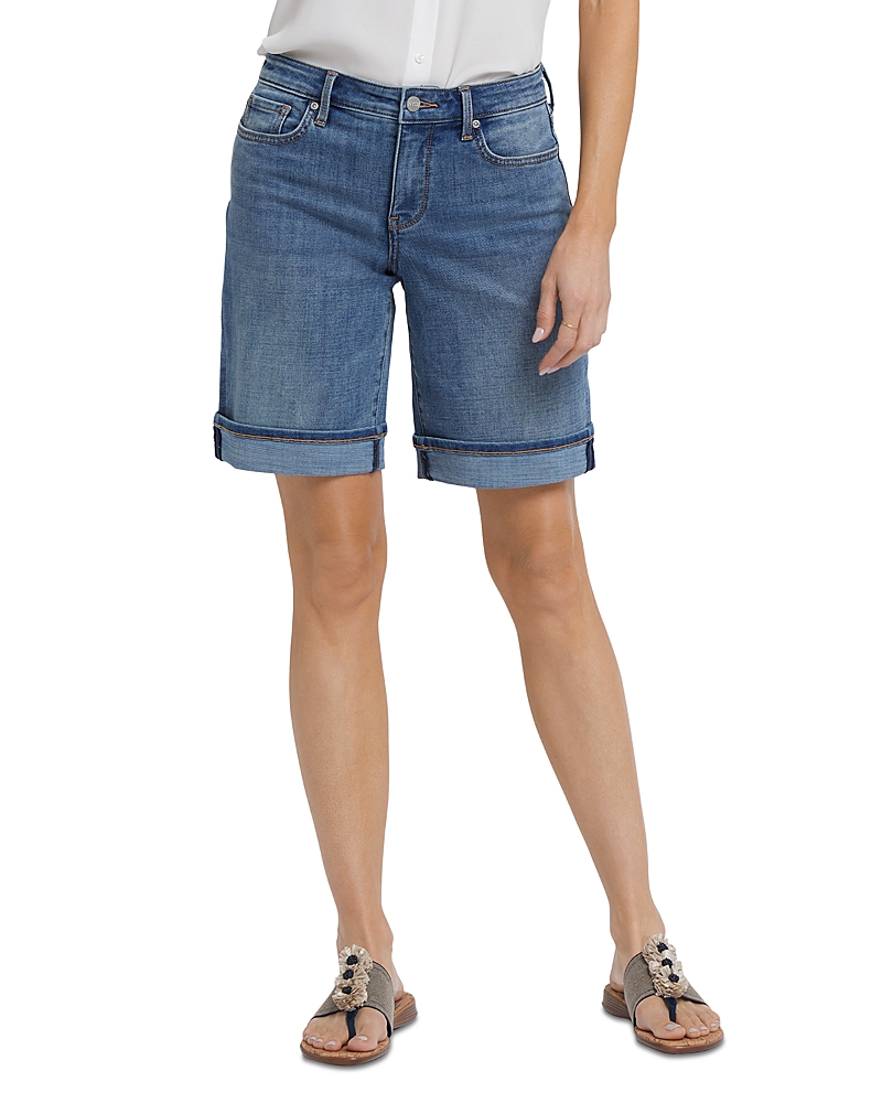 Nydj Lilly High Rise Jean Shorts With 2 Cuffs in Majorca Bay