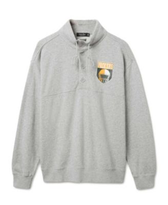  Unisex NFL Green Bay Packers Slant 1/4 Button Up Fleece