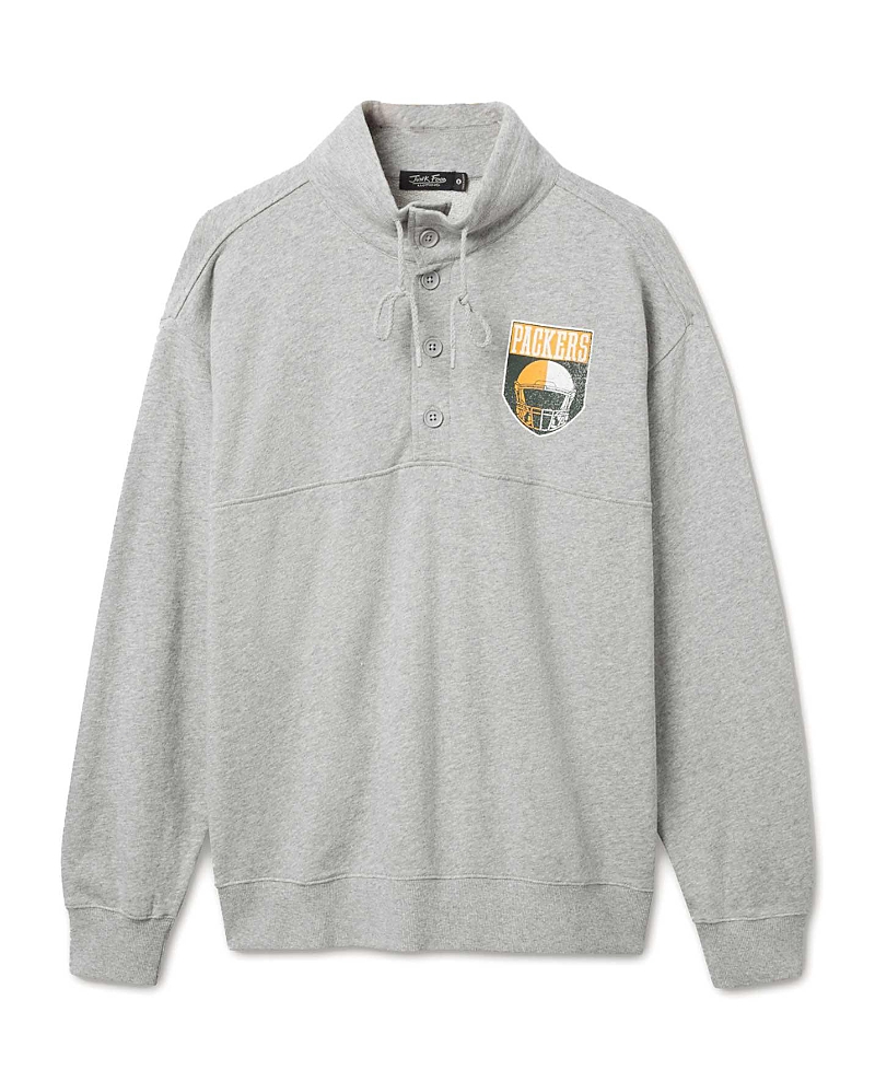 Junk Food Clothing Unisex Nfl Green Bay Packers Slant 1/4 Button Up Fleece