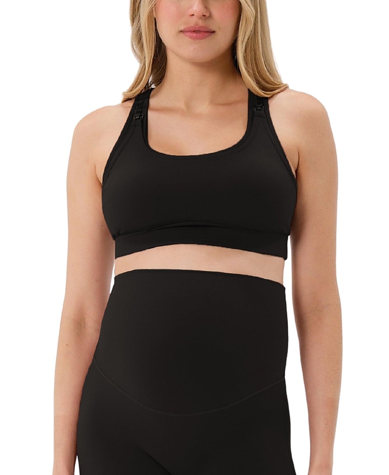 Axk Women's High Impact with Easy-Release Breastfeeding Clips Racer Back Maternity & Nursing Sports Bra