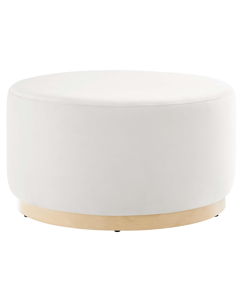 Modway Tilden Large 29" Round Performance Velvet Upholstered Ottoman