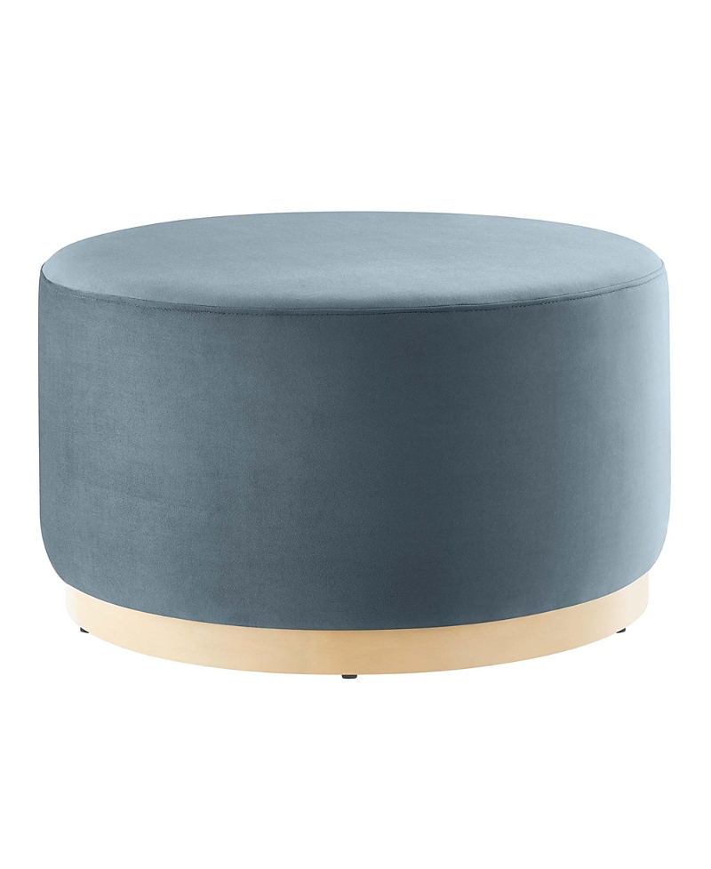 Modway Tilden Large 29" Round Performance Velvet Upholstered Ottoman