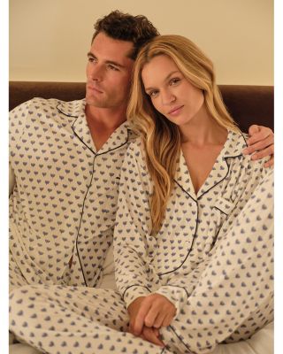 Gisele Printed Long Pajama Set in Hannukah Glow
