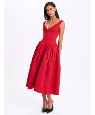  Nahla Drop Waist Midi Dress