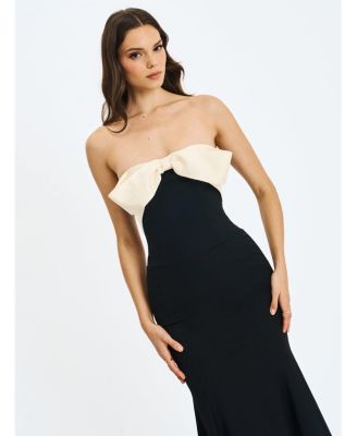  Saige Mermaid Maxi Dress with Bow Bustline