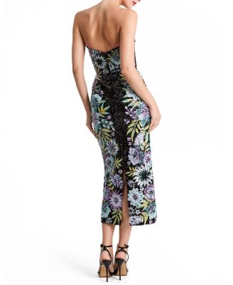 Alessandra Pointed Scoop Neck Strapless Dress