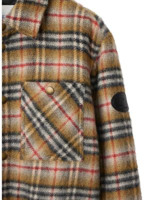  Check Wool Overshirt
