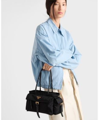  Explore Medium Re-Nylon And Leather Tote Bag